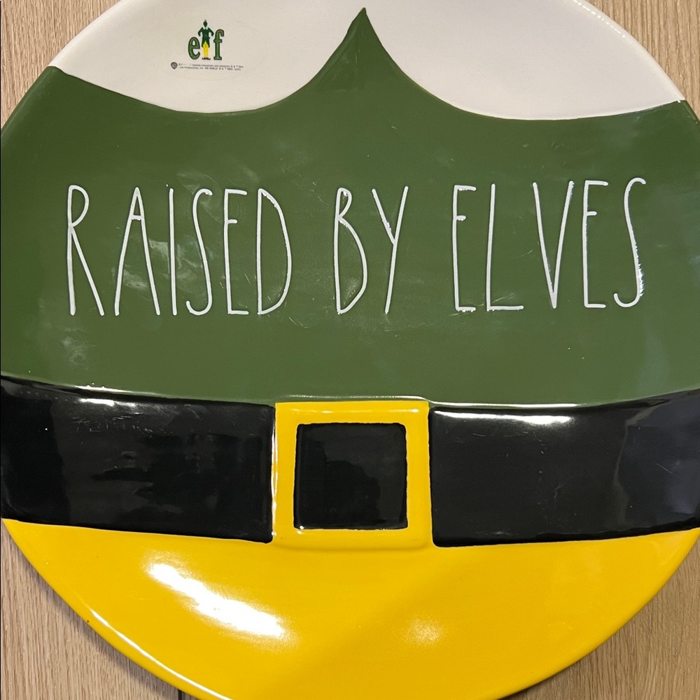 Rae Dunn Artisan Collection Plate with Elf Design - Picture 4 of 7